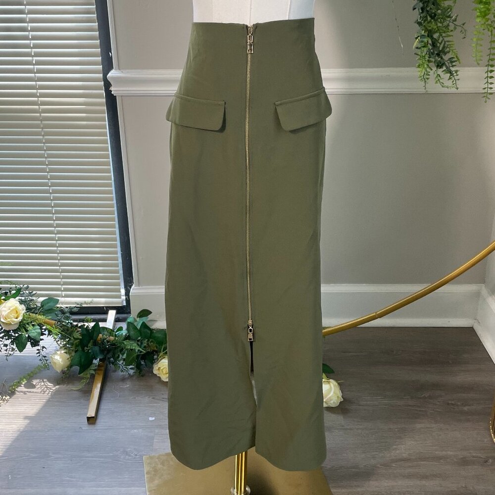 Zara | Green Midi Skirt
